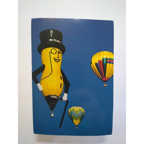 Mr Peanut Postcard Original Planters Peanuts Hot Air Balloon RJ Reynolds Unused - Picture 2 of 8